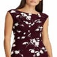 Vestido longo com decote em V e mangas curtas Ralph Lauren, tamanho 2, vinho, tamanho pequeno