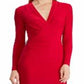 Vestido de noite com sobrepeliz e detalhes em Rowenah da Ralph Lauren, tamanho 12, vermelho
