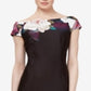 Vestido de mergulho floral feminino SL Fashions, preto, tamanho 10