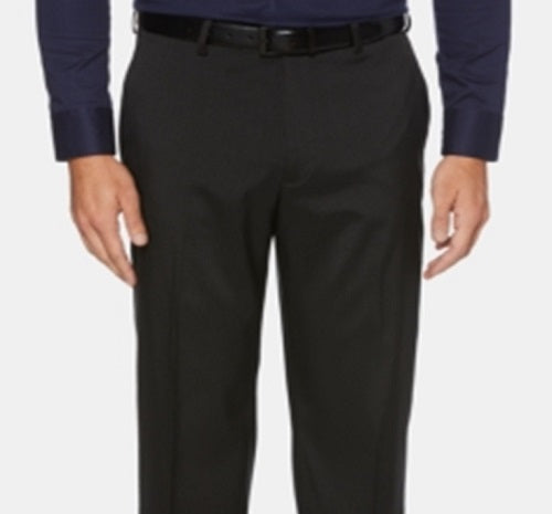Calça social Perry Ellis Masculina Portfolio Classic Fit Performance Stretch Crosshatch Cinza Tamanho 36 30