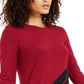 Suéter listrado assimétrico feminino Alfani vermelho tamanho X-Large