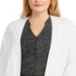 Cardigan de malha com frente aberta feminino Alfani, branco, tamanho 0X