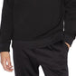 Moletom masculino com logo bordado AX Armani Exchange, preto, tamanho XX-G