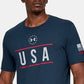 Camiseta Under Armour Academy Masculina Azul Tamanho X-G