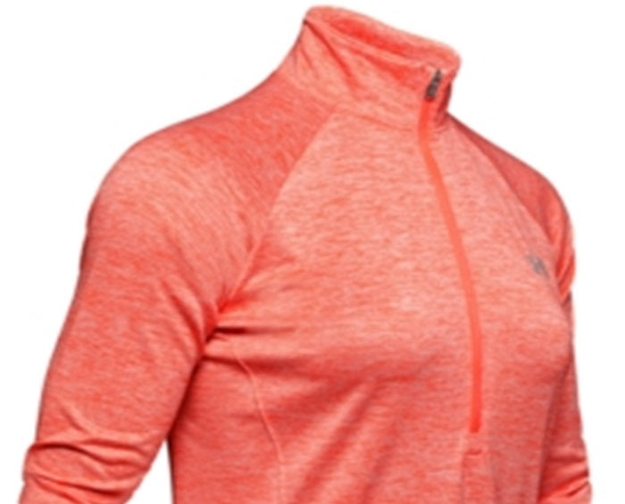 Camiseta Tech Half Zip Feminina Under Armour Laranja Tamanho XS