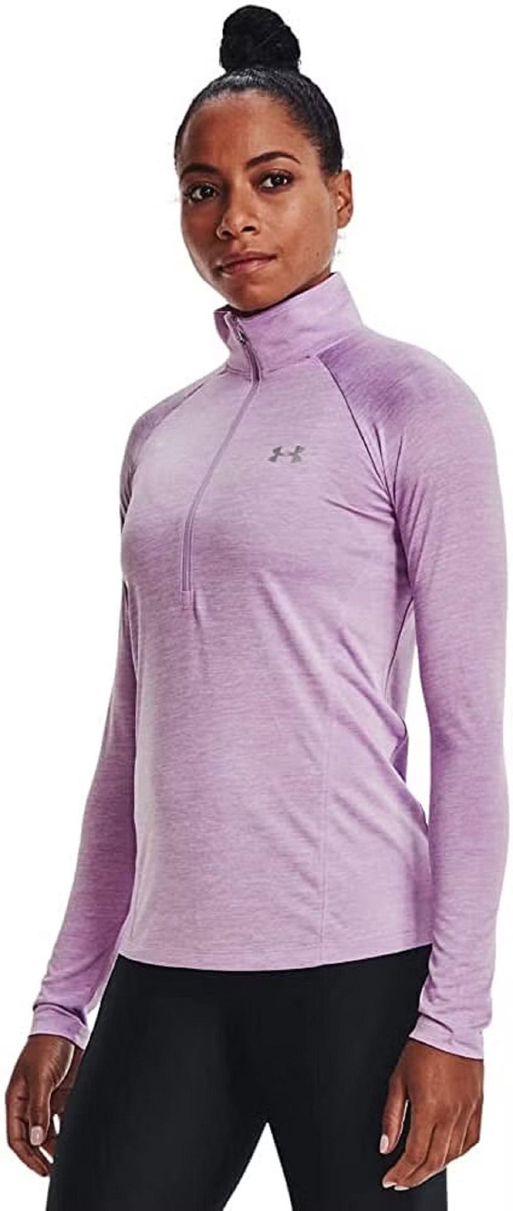 Camiseta Under Armour Ua Tech Half Zip Feminina Rosa Tamanho X-G