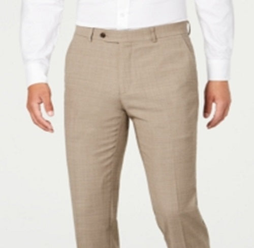 Tommy Hilfiger Masculino Modern Fit THFlex Stretch Sharkskin Terno Calça Separada Marrom Tamanho 33X32