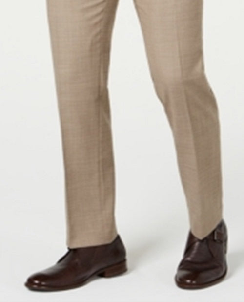 Tommy Hilfiger Masculino Modern Fit THFlex Stretch Sharkskin Terno Calça Separada Marrom Tamanho 33X32