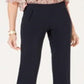 Calça feminina estilo &amp; co com controle de barriga, perna reta, azul, tamanho 4