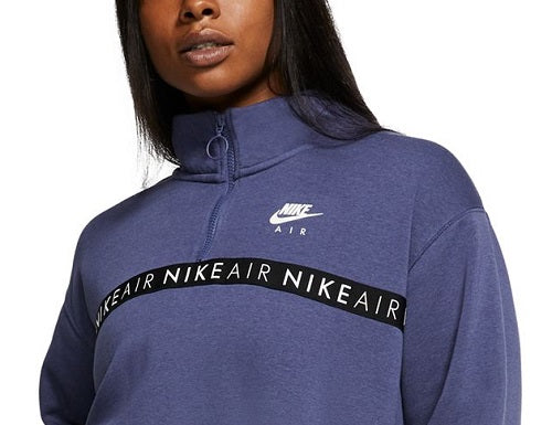 Top curto Nike Plus Air Zip feminino roxo tamanho 3X