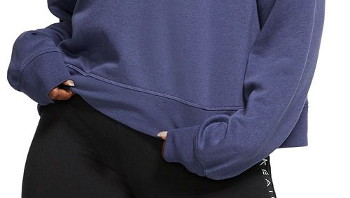 Top curto Nike Plus Air Zip feminino roxo tamanho 3X