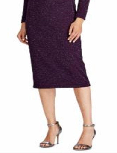 Vestido Ralph Lauren Feminino Metálico Surplice Roxo Tamanho 16