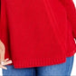 Suéter túnica feminino com gola alta estilo &amp; co, vermelho, tamanho pequeno P