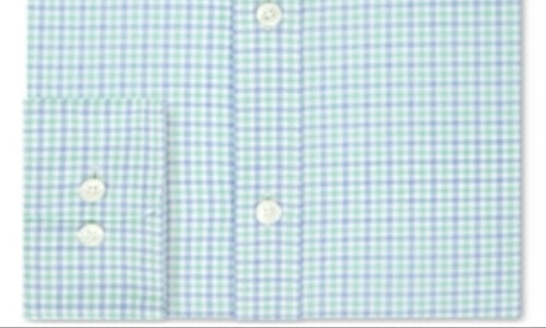 Camisa social masculina Tommy Hilfiger com gola 15, verde, tamanho 15x34-35