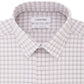 Camisa social masculina Calvin Klein Slim Fit com gola elástica e xadrez bege, tamanho 16x34-35