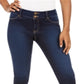 Calça jeans skinny sem costura Sound/Style Shape and Lift feminina, azul, tamanho 10