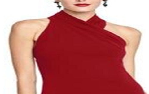 Vestido de festa feminino Rachel Roy, sem mangas, comprimento até o joelho, vermelho, tamanho XX-G