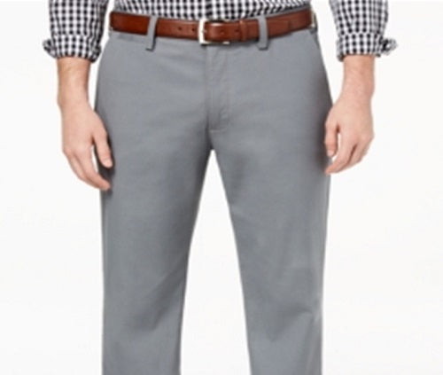 Calça Chino Masculina Club Room Classic Fit com Perna Reta Cinza Tamanho 40X30