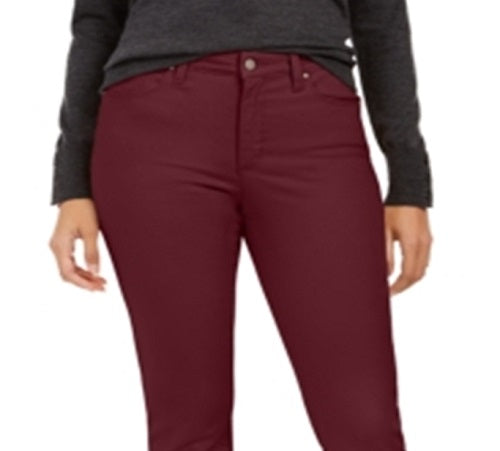 Calça jeans feminina Lexington reta vermelha tamanho 12S da Charter Club