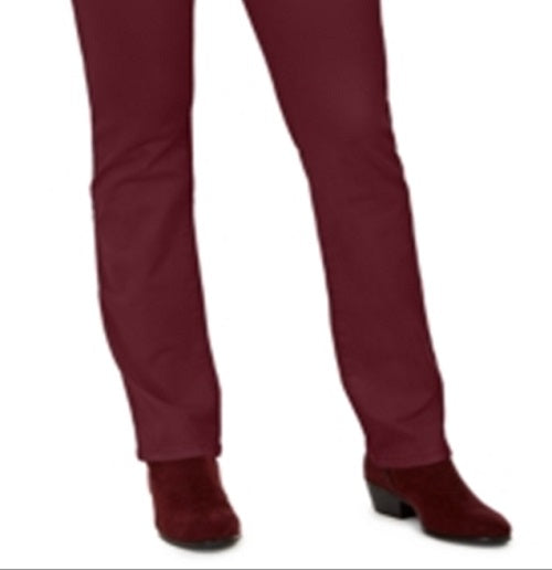 Calça jeans feminina Lexington reta vermelha tamanho 12S da Charter Club