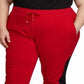 Calça de moletom Ralph Lauren Plus Terry feminina vermelha tamanho 2X