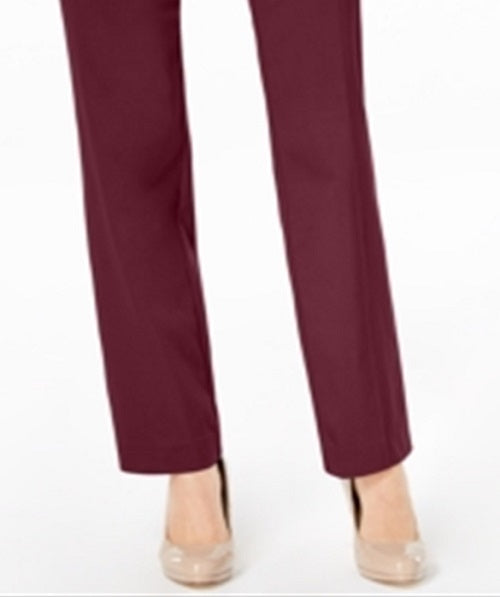 Calça Curta Curvy Fit Feminina JM Collection Tummy Control Vermelha Tamanho 20X5