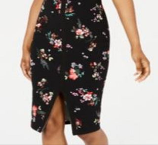 Vestido Bodycon Ilusion estampado infantil Material Girl, preto, tamanho médio