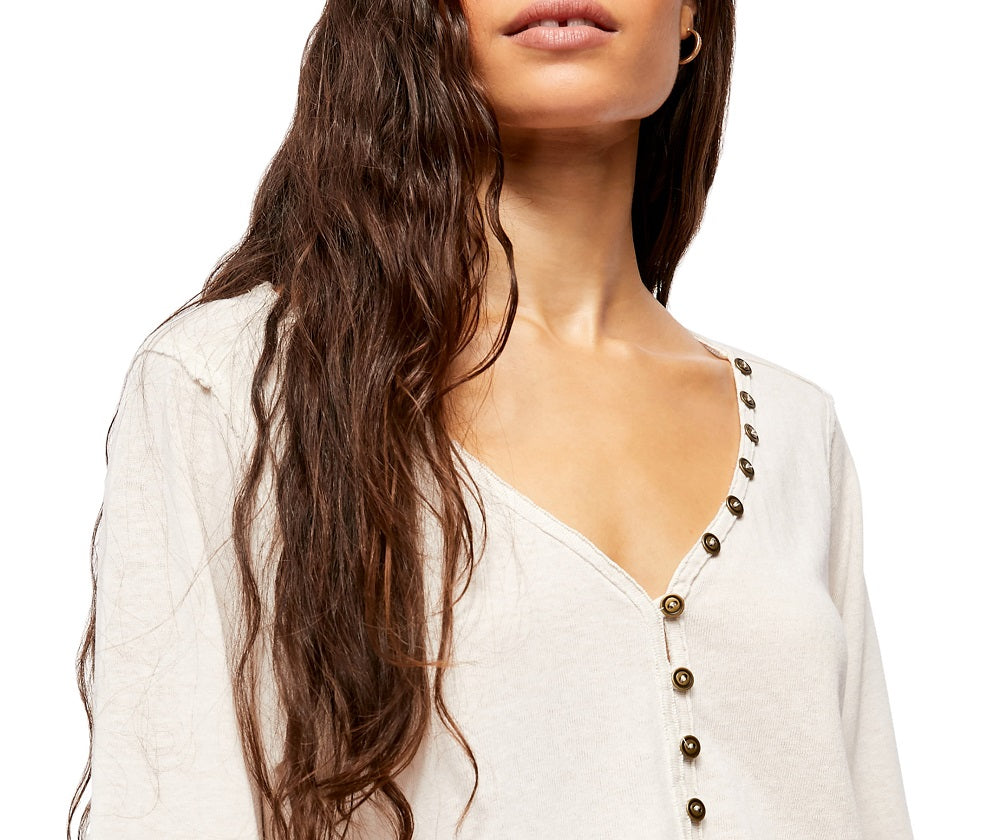 Blusa Morgan Henley Feminina Free People Branca Tamanho P