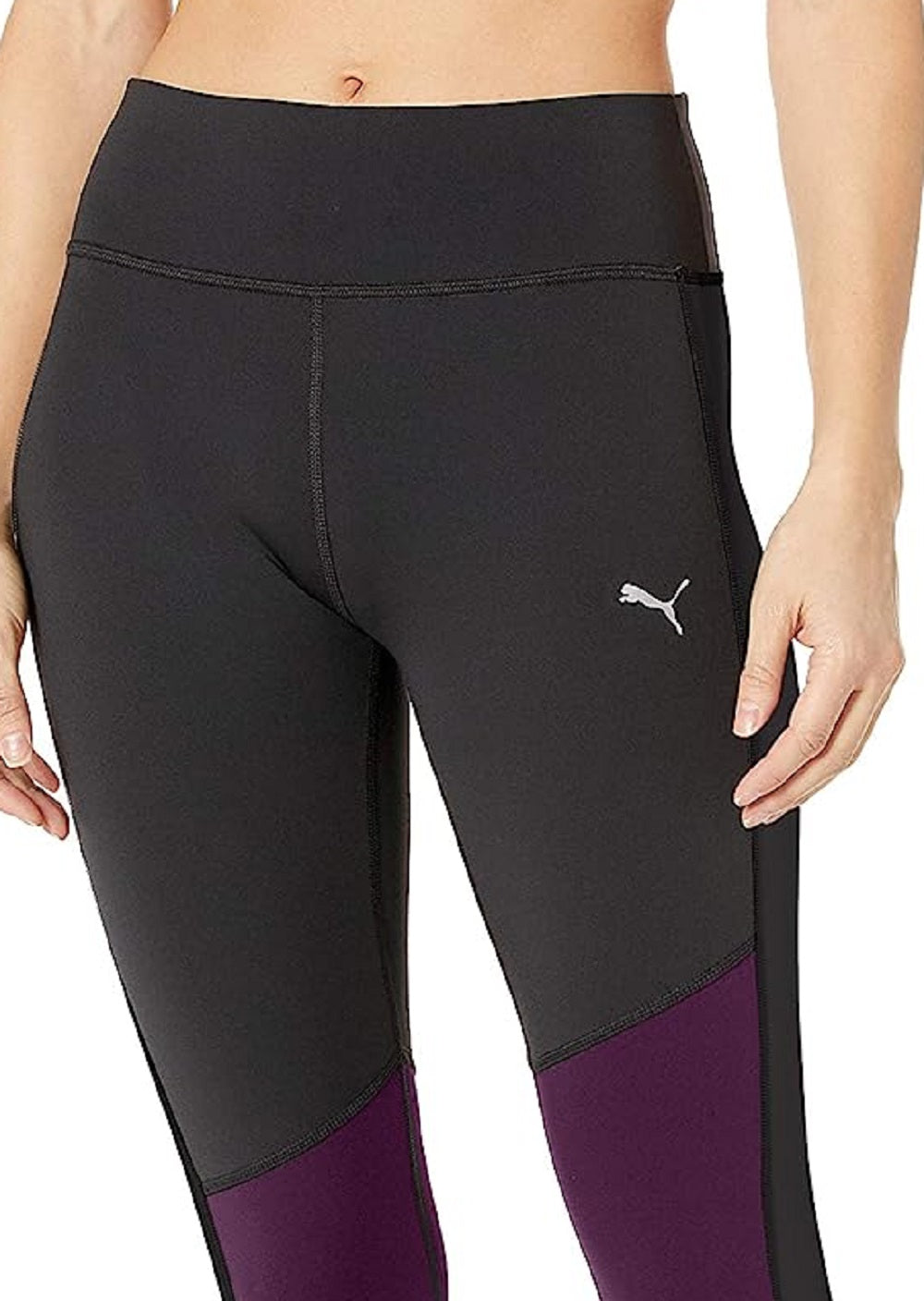 Legging Puma After Glow Drycell Colorblocked Feminina Preta Tamanho Médio