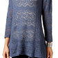 Suéter estampado com gola alta feminino Style &amp; Co, azul, tamanho XX-G