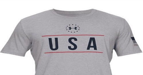 Camiseta masculina de manga curta Under Armour cinza tamanho XX-G