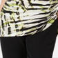 Blusa feminina Kasper sem mangas estampada verde tamanho G