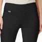 Calça skinny Alfani Curvy Pull On feminina, preta, tamanho 14