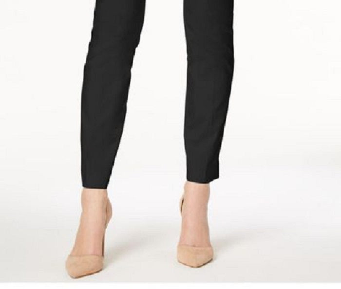 Calça skinny Alfani Curvy Pull On feminina, preta, tamanho 14