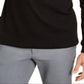 Camiseta masculina de manga comprida com botões Club Room, preta, tamanho pequeno