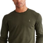 Suéter Ralph Lauren Masculino de Lã Merino com Gola Redonda Verde Tamanho Médio
