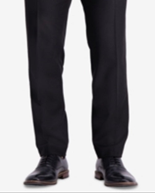 Calça social Kenneth Cole Reaction masculina slim fit stretch premium texturizada preta tamanho 36x32