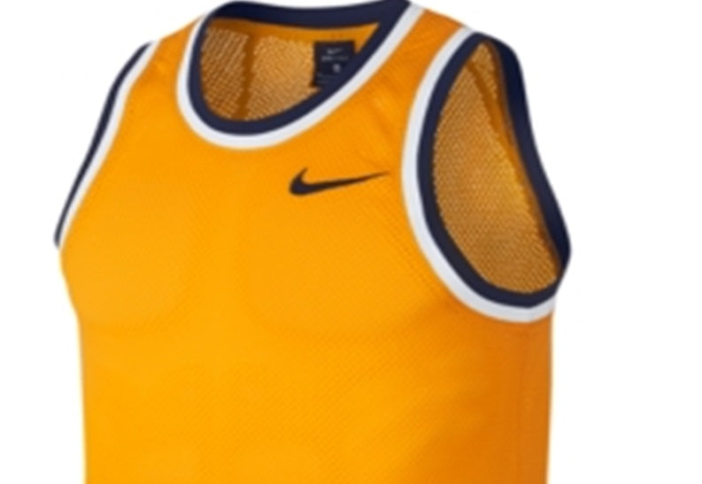 Camisa de basquete Nike Dri-FIT Mesh masculina, amarela, tamanho pequeno