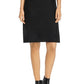 Vestido midi de lã com gola falsa Eileen Fisher feminino, preto, tamanho grande