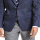 Ralph Lauren Masculino Lã Cashmere Blend Classic Fit Herringbone Sport Coat Azul Tamanho 38