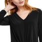 Top Twisted Feminino INC International Concepts Preto Tamanho Grande