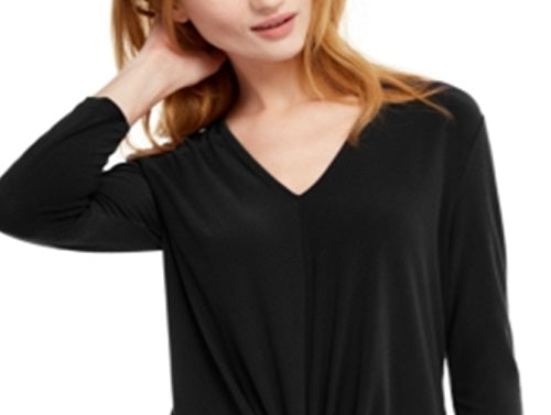 Top Twisted Feminino INC International Concepts Preto Tamanho Grande