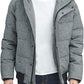 Tommy Hilfiger Parka Longa Masculina com Capuz de Pele Sintética Cinza Tamanho Grande