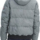 Tommy Hilfiger Parka Longa Masculina com Capuz de Pele Sintética Cinza Tamanho Grande