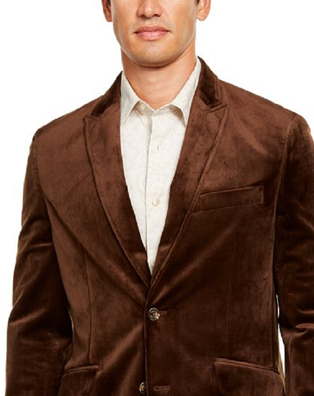 Casaco esportivo masculino de veludo Tasso Elba marrom tamanho X-G