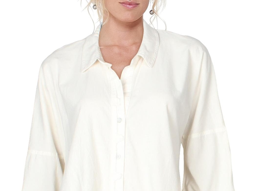 Blusa feminina Whistler com botões, tamanho grande, de algodão, branca, tamanho pequeno, da Free People