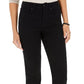 Calça jeans feminina estilo curvilíneo com perna reta, azul, tamanho 18-G