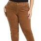 Calça feminina de veludo cotelê sólida Charter Club, marrom, tamanho 20W