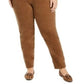 Calça feminina de veludo cotelê sólida Charter Club, marrom, tamanho 20W