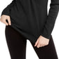 Suéter feminino com decote falso e torção Keyhole da INC International Concepts, preto, tamanho X-S